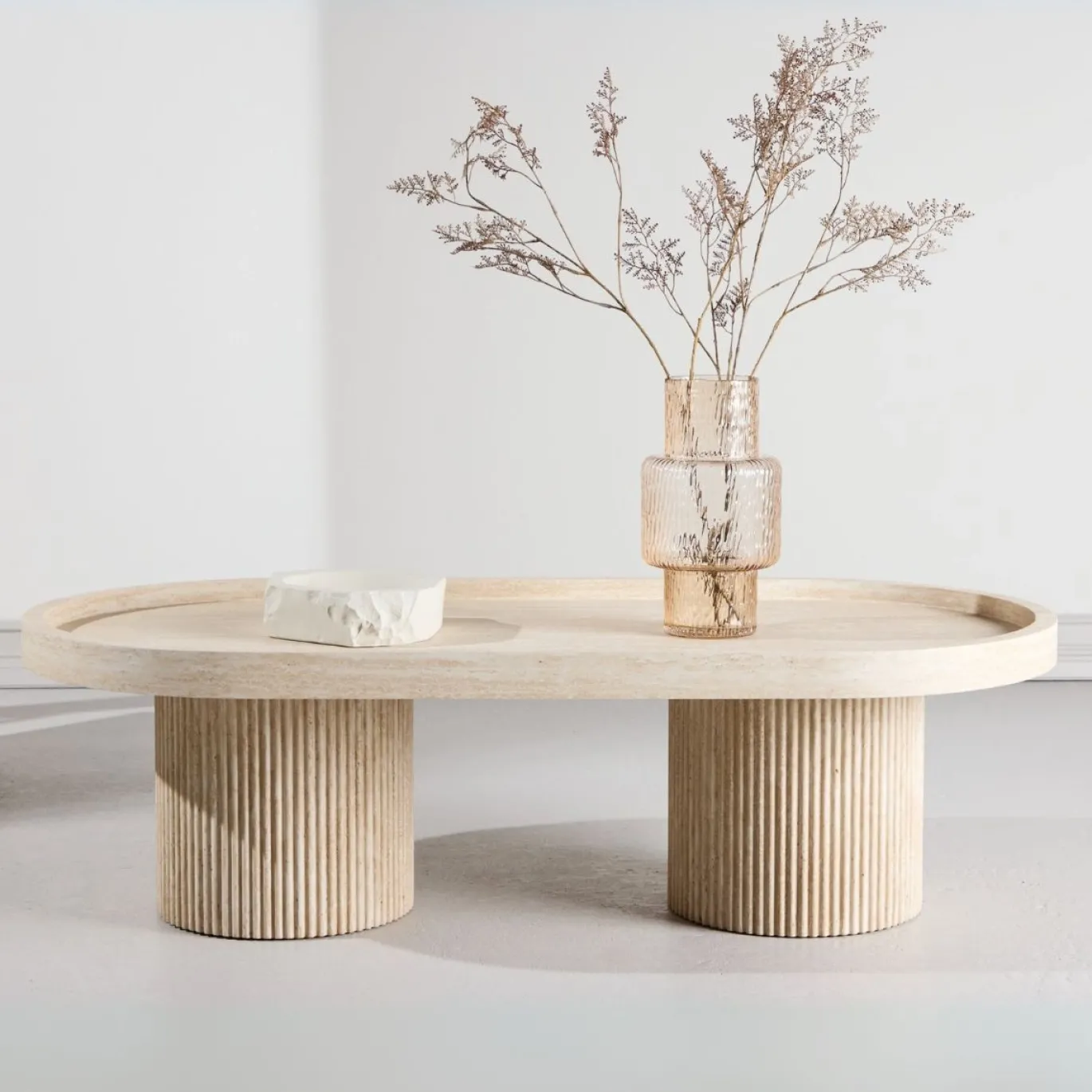 Fjôrd Salontafel Krille Beige Travertinlook 120x60cm