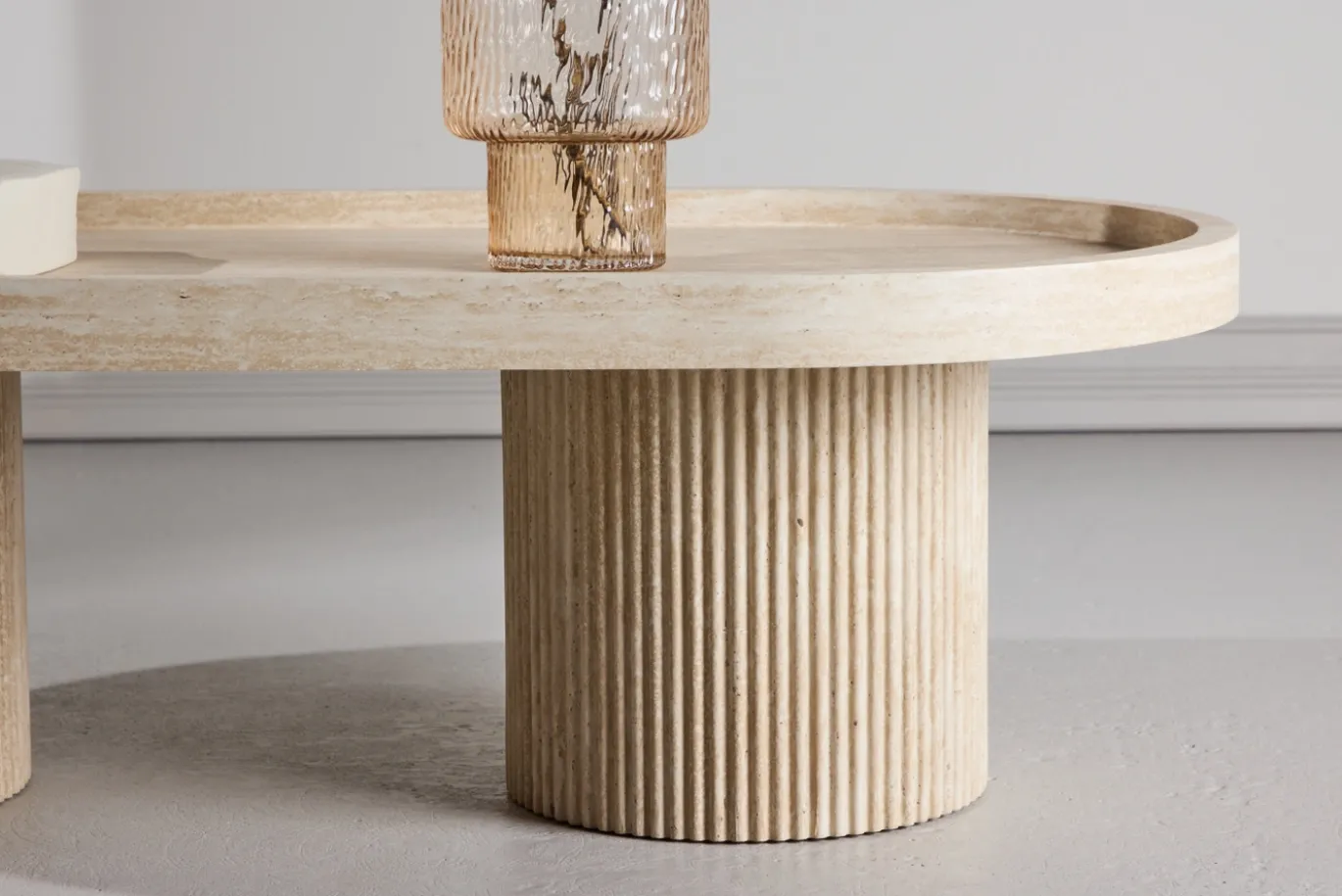 Fjôrd Salontafel Krille Beige Travertinlook 120x60cm