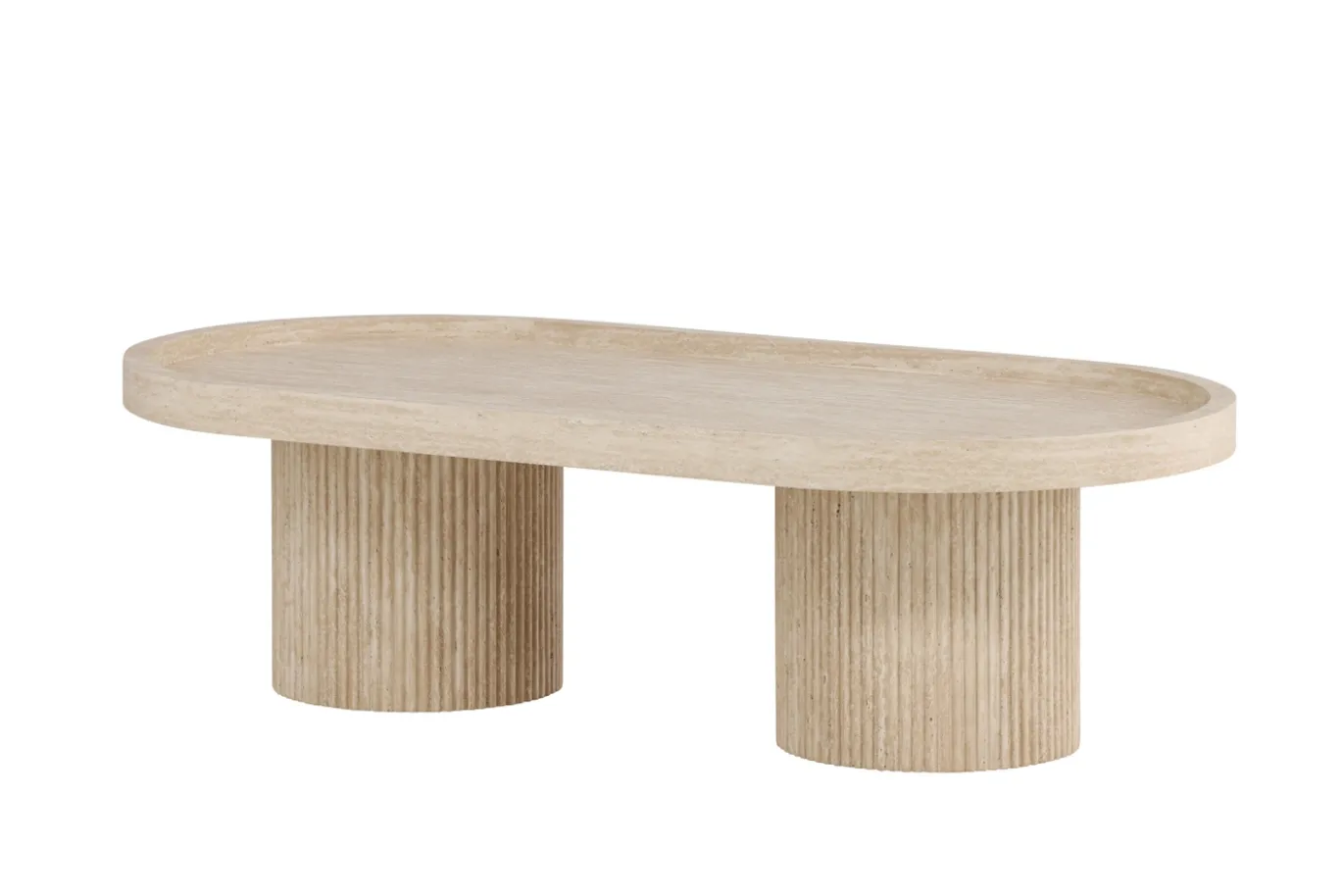 Fjôrd Salontafel Krille Beige Travertinlook 120x60cm
