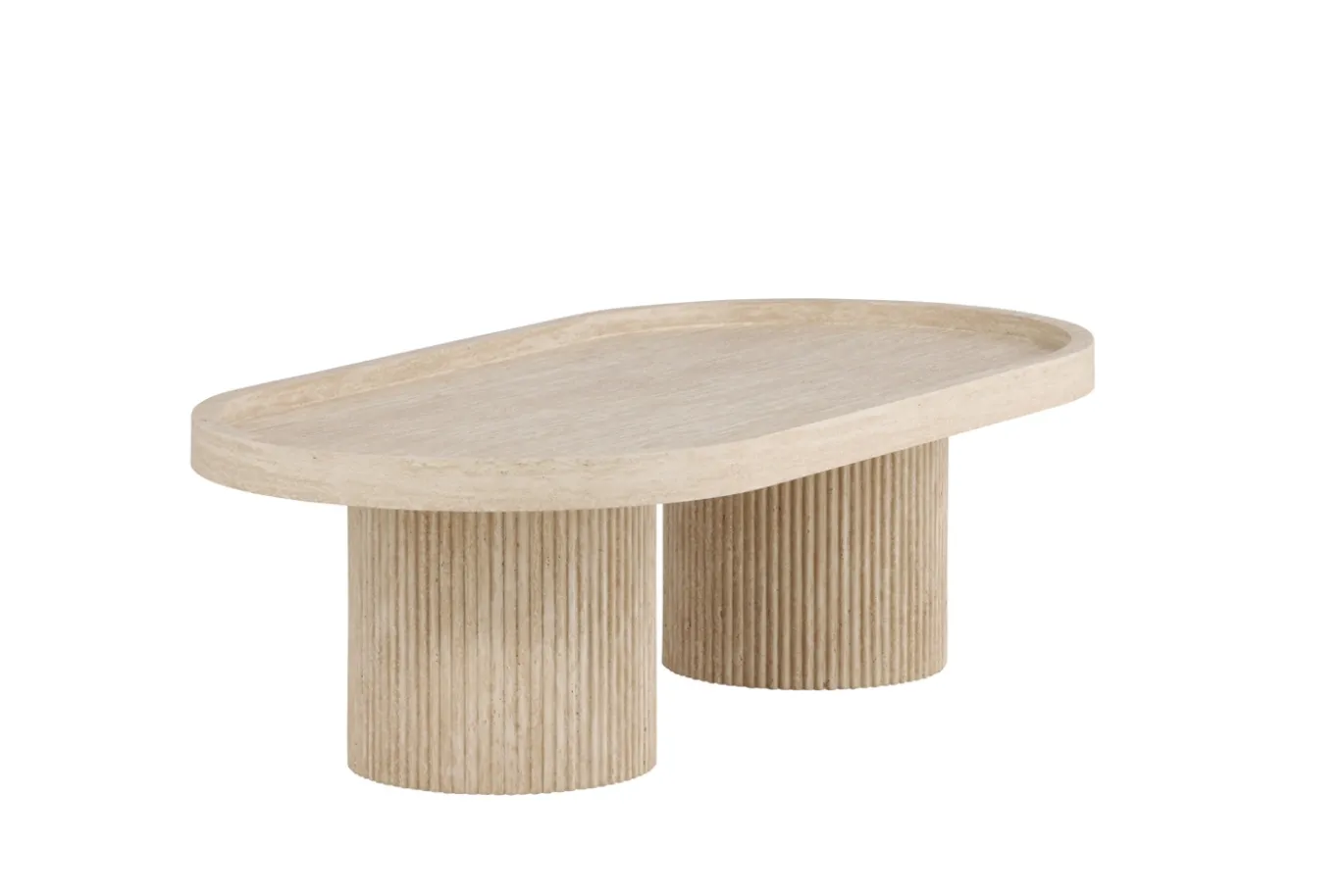 Fjôrd Salontafel Krille Beige Travertinlook 120x60cm