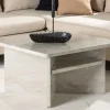 Fjôrd Salontafel Ålesund 75x75 Marmerlook Beige