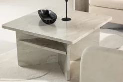 Fjôrd Salontafel Ålesund 75x75 Marmerlook Beige