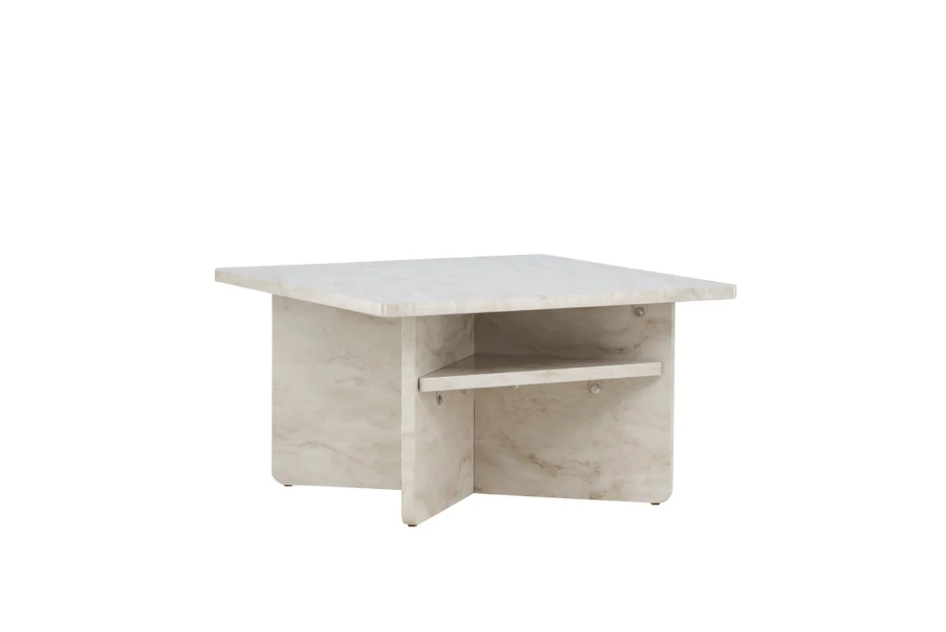 Fjôrd Salontafel Ålesund 75x75 Marmerlook Beige