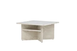 Fjôrd Salontafel Ålesund 75x75 Marmerlook Beige