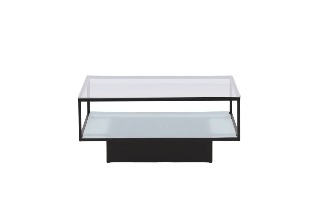 Fjôrd Salontafel Maglehem Zwart met Helder Glas 90cm