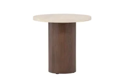 Fjôrd Salontafel Megg Beige Travertinlook ⌀50cm