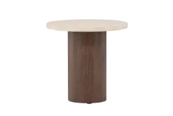 Fjôrd Salontafel Megg Beige Travertinlook ⌀50cm