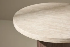 Fjôrd Salontafel Megg Beige Travertinlook ⌀50cm