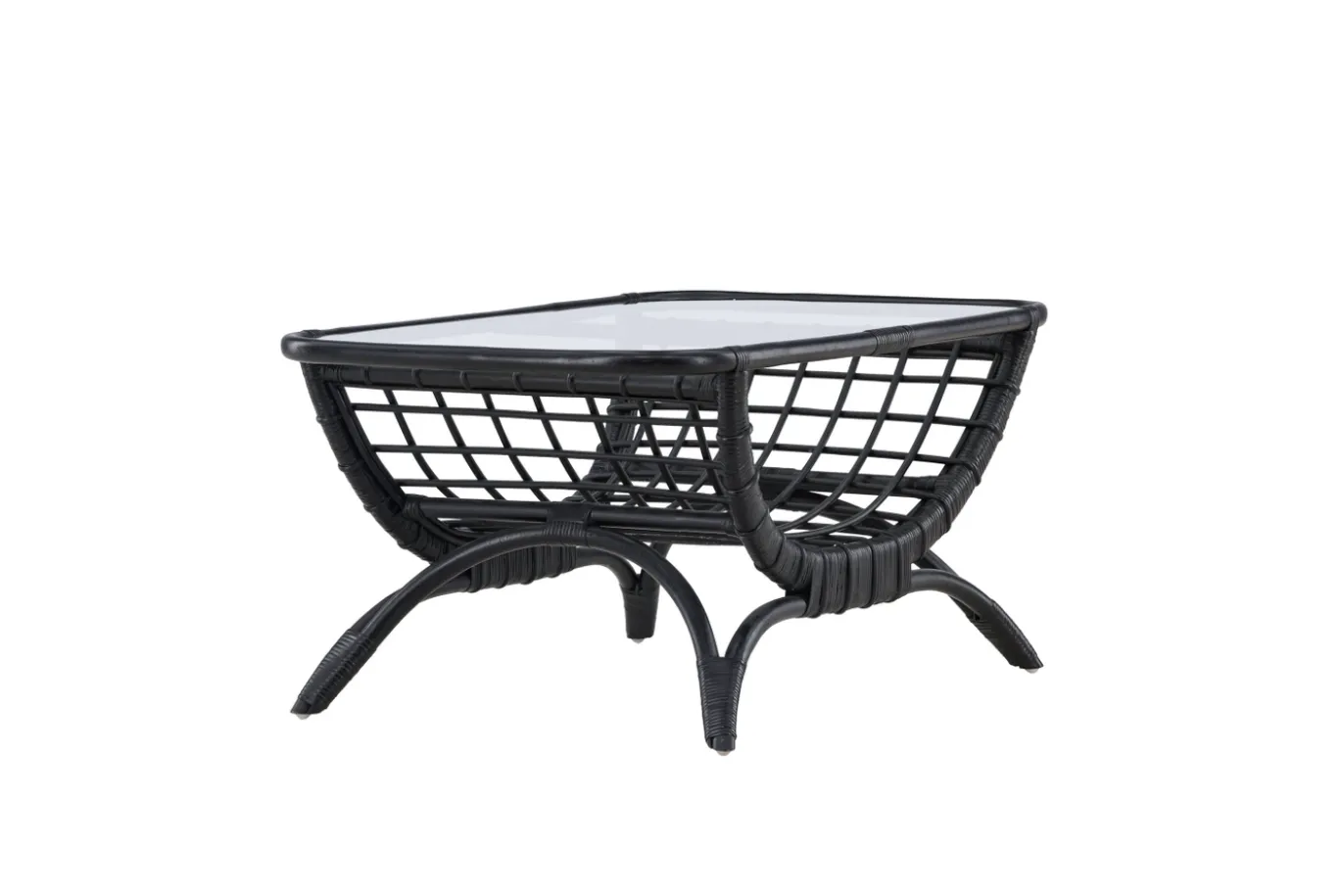 Fjôrd Salontafel Moana Zwart Rotan Glas