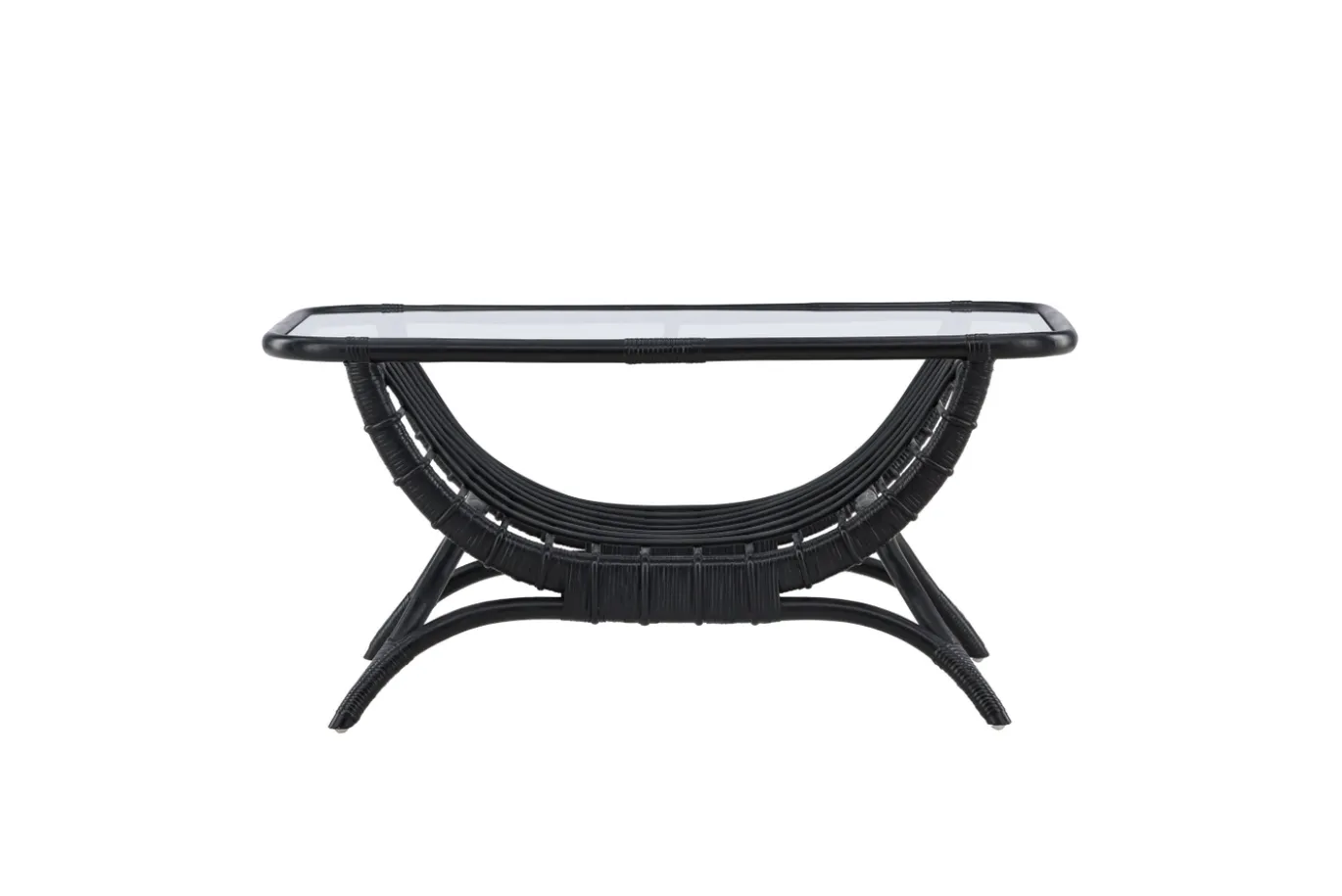 Fjôrd Salontafel Moana Zwart Rotan Glas