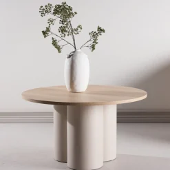 Fjôrd Salontafel Olivia MDF Whitewash Ø80cm