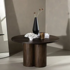 Fjôrd Salontafel Olivia Mokka Fineer Ø80cm