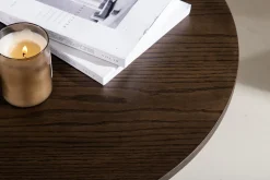 Fjôrd Salontafel Olivia Mokka Fineer Ø80cm
