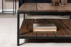 Fjôrd Salontafel Padang Zwart Teak 80x80x40cm