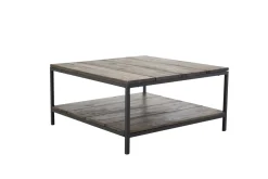 Fjôrd Salontafel Padang Zwart Teak 80x80x40cm