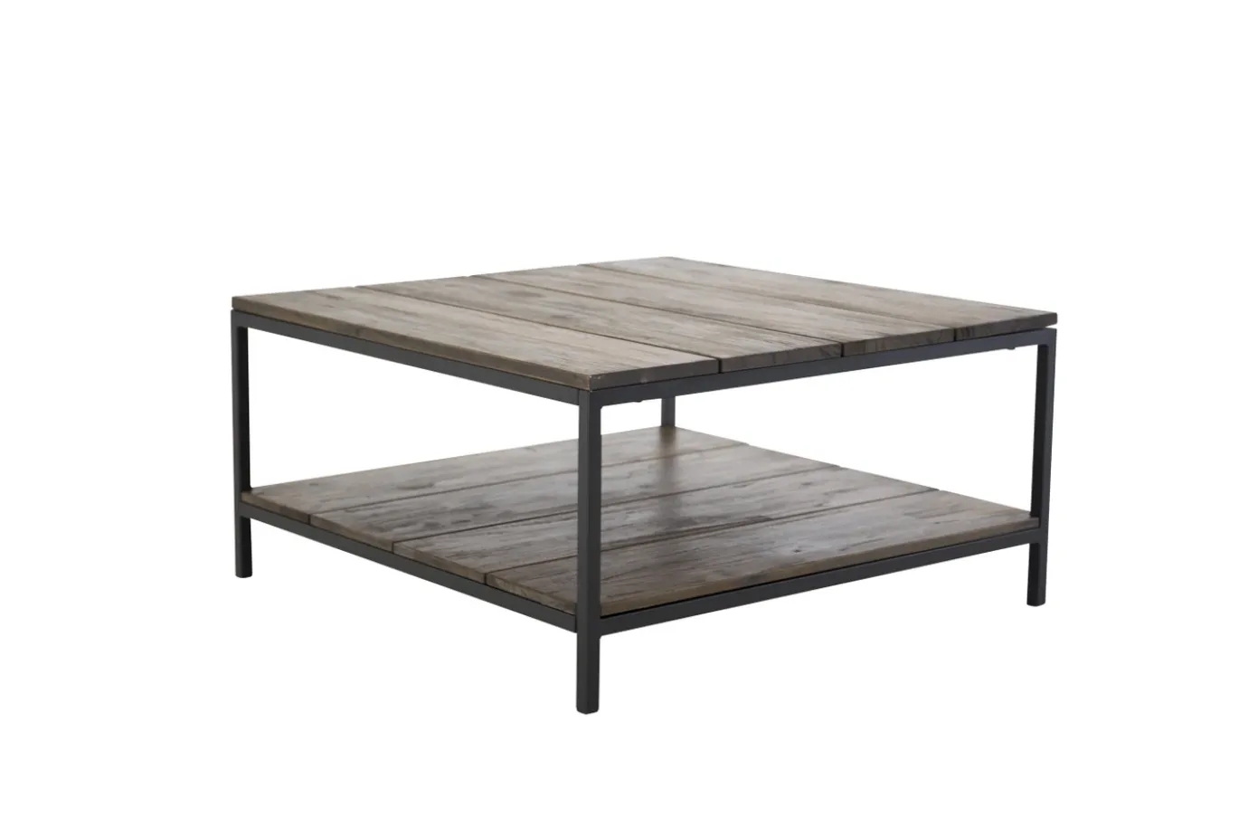 Fjôrd Salontafel Padang Zwart Teak 80x80x40cm
