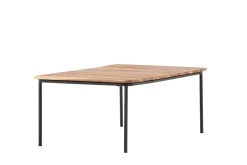 Fjôrd Salontafel Penh Staal Zwart Acacia Rectangular 65x100x40