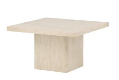 Fjôrd Salontafel Qvart Beige Travertinlook 80x80cm
