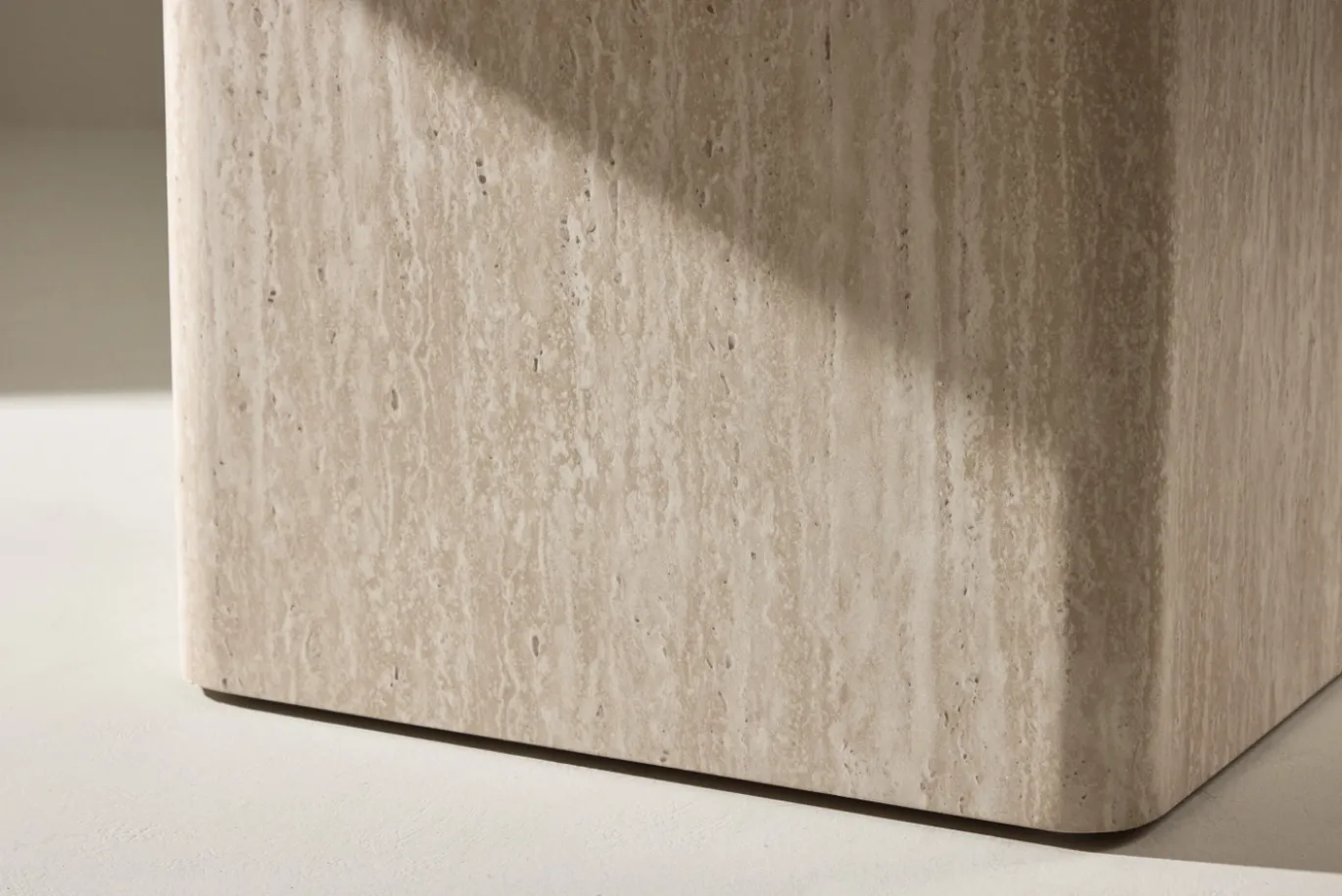 Fjôrd Salontafel Qvart Beige Travertinlook 80x80cm