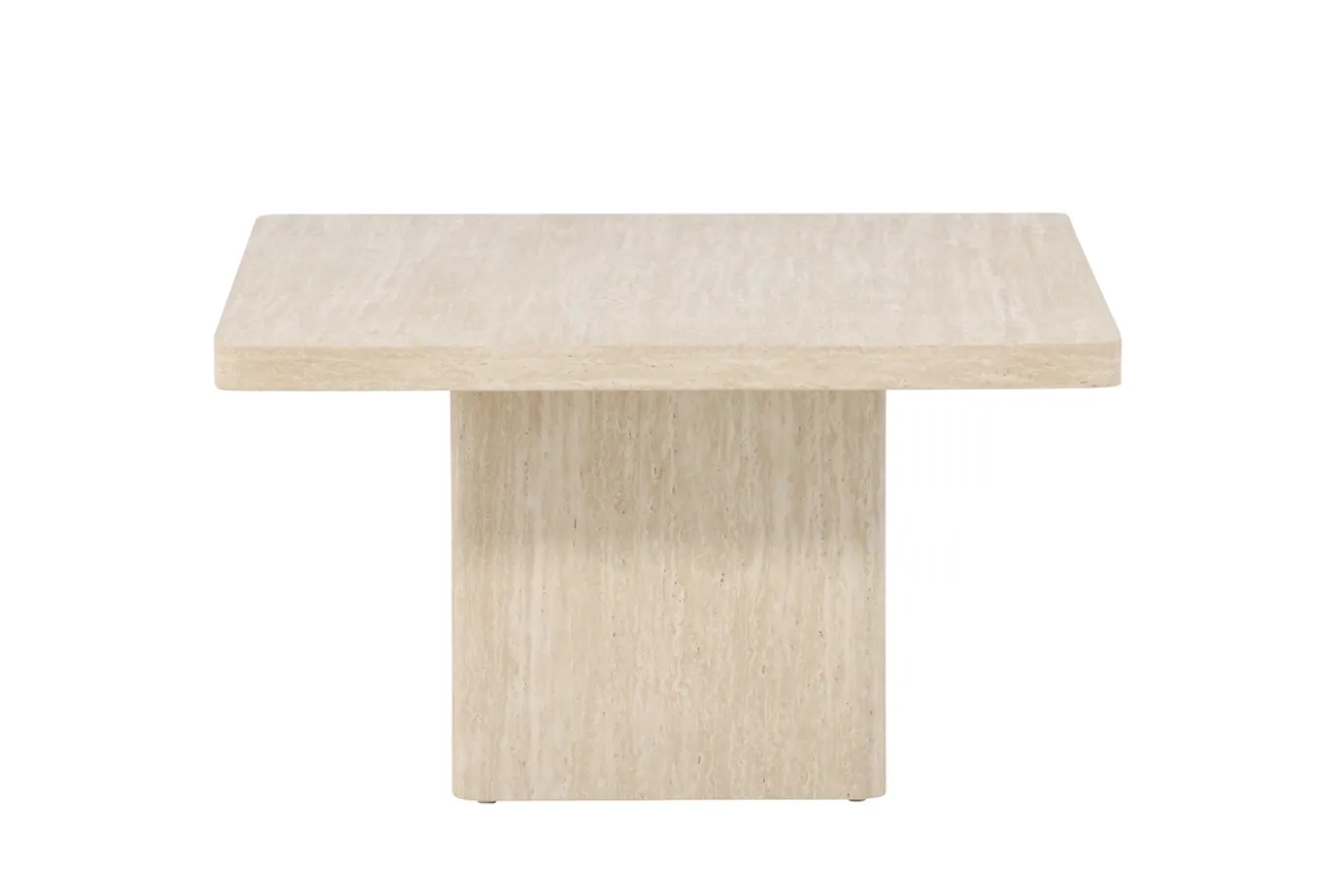 Fjôrd Salontafel Qvart Beige Travertinlook 80x80cm