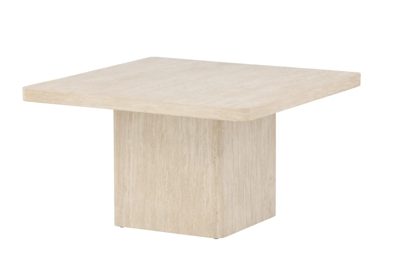 Fjôrd Salontafel Qvart Beige Travertinlook 80x80cm