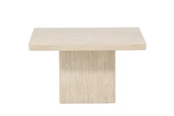 Fjôrd Salontafel Qvart Beige Travertinlook 80x80cm