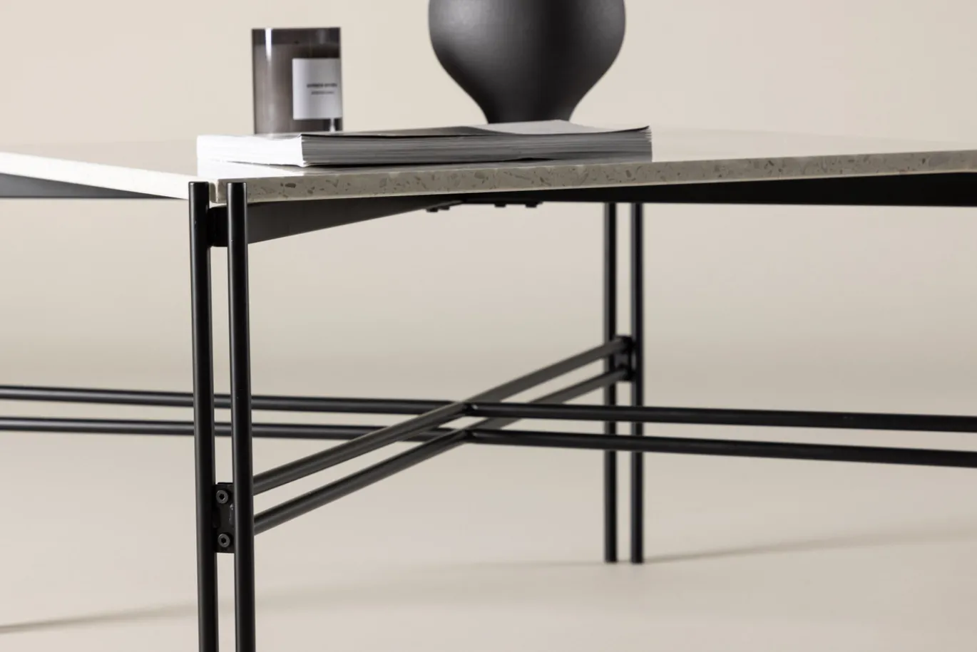 Fjôrd Salontafel Razzia 75x75x48cm Wit Terazzo