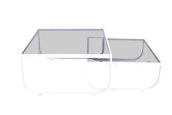 Fjôrd Salontafel Rocker Set Of 2 Wit Smokey Glas