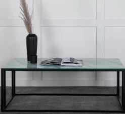 Fjôrd Salontafel Rock Zwart Glasmarmer 120x60cm