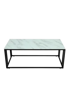 Fjôrd Salontafel Rock Zwart Glasmarmer 120x60cm
