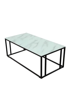 Fjôrd Salontafel Rock Zwart Glasmarmer 120x60cm
