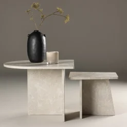 Fjôrd Salontafel Sala 60x60cm en 40x40cm Marmerlook