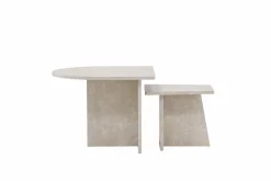 Fjôrd Salontafel Sala 60x60cm en 40x40cm Marmerlook