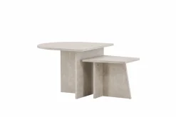 Fjôrd Salontafel Sala 60x60cm en 40x40cm Marmerlook