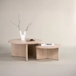 Fjôrd Salontafel Set Saltö Whitewash MDF