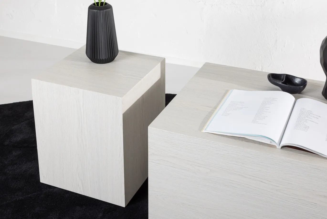 Fjôrd Salontafel Set York Hoog Whitewash MDF