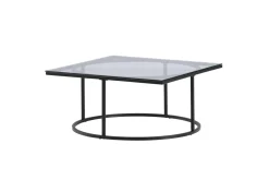 Fjôrd Salontafel Skanör Zwart met Helder Glas
