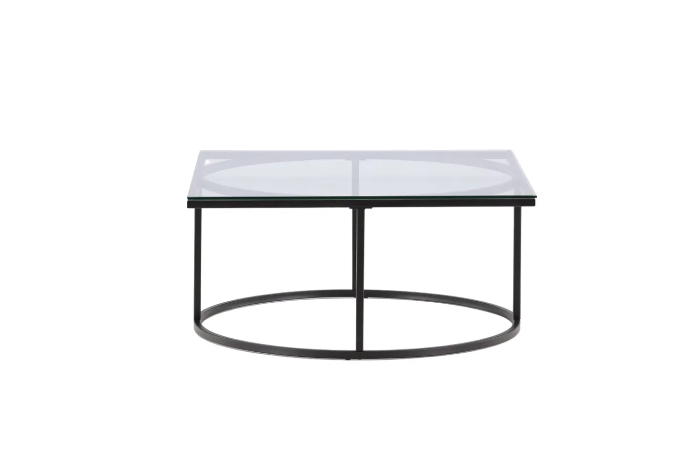 Fjôrd Salontafel Skanör Zwart met Helder Glas