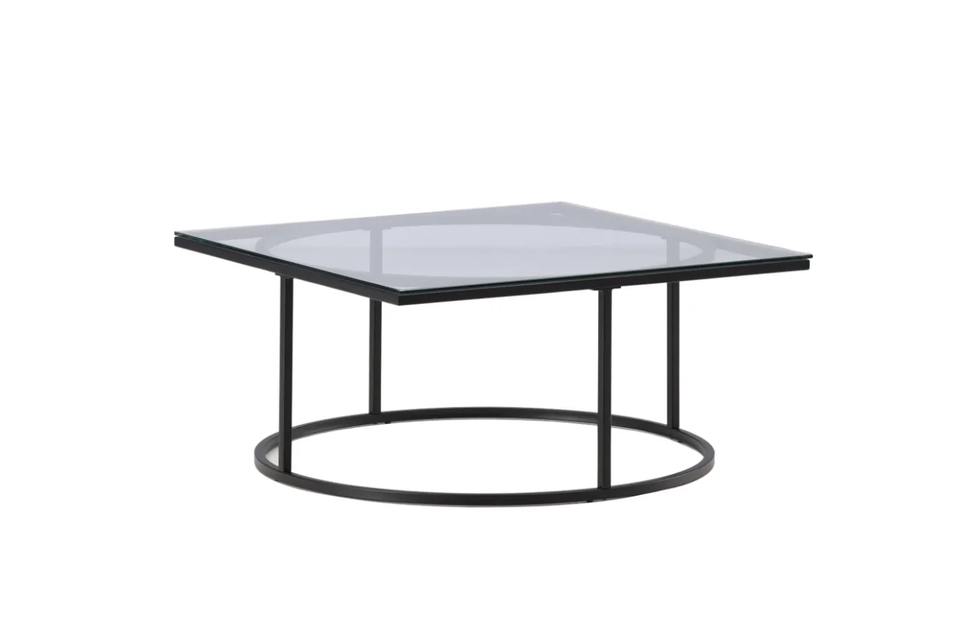 Fjôrd Salontafel Skanör Zwart met Helder Glas