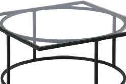 Fjôrd Salontafel Skanör Zwart met Helder Glas