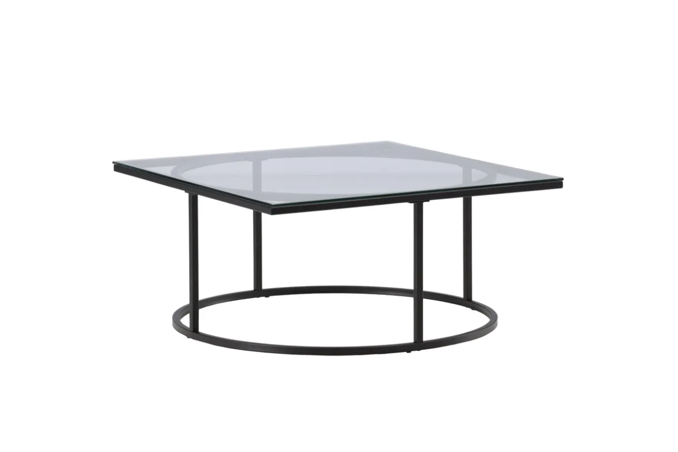Fjôrd Salontafel Skanör Zwart met Helder Glas