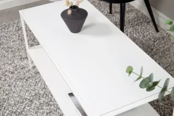 Fjôrd Salontafel Staal Wit 43x102cm