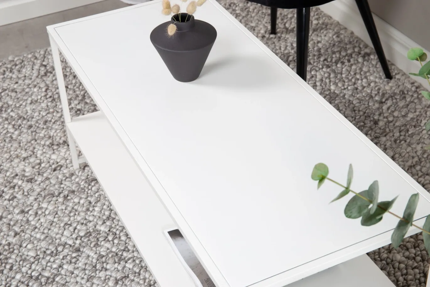 Fjôrd Salontafel Staal Wit 43x102cm