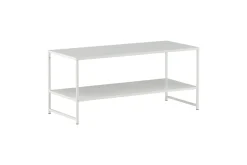 Fjôrd Salontafel Staal Wit 43x102cm