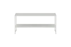 Fjôrd Salontafel Staal Wit 43x102cm