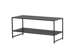 Fjôrd Salontafel Staal Zwart 43x102cm