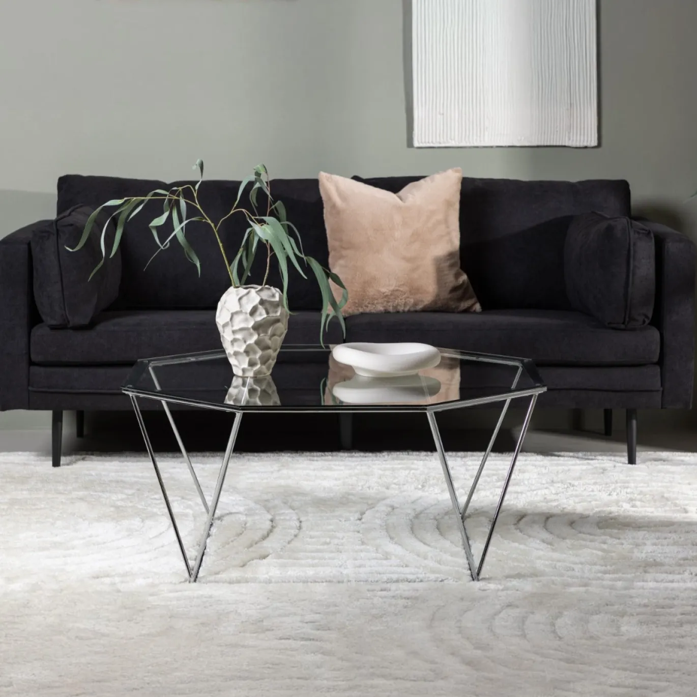 Fjôrd Salontafel Österlen Zilver 100cm Glas