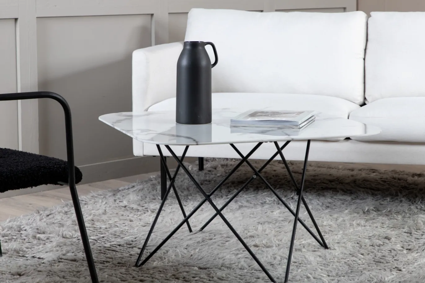 Fjôrd Salontafel Tristar Wit Glas Marmer