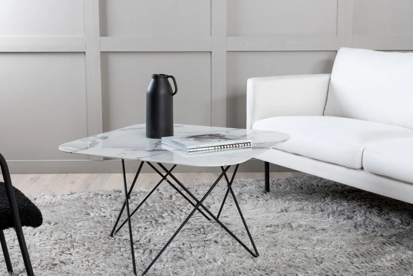 Fjôrd Salontafel Tristar Wit Glas Marmer