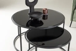 Fjôrd Salontafel Twin Ø79,5+ø59,5cm Zwart
